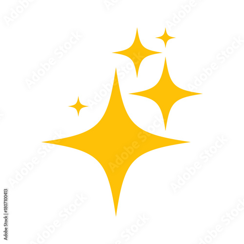 Stars of brilliance and radiance of cleanliness and freshness. Cleaning, fresh, hygiene and shine in house. Flat vector cartoon illustration. Objects isolated on a white background.