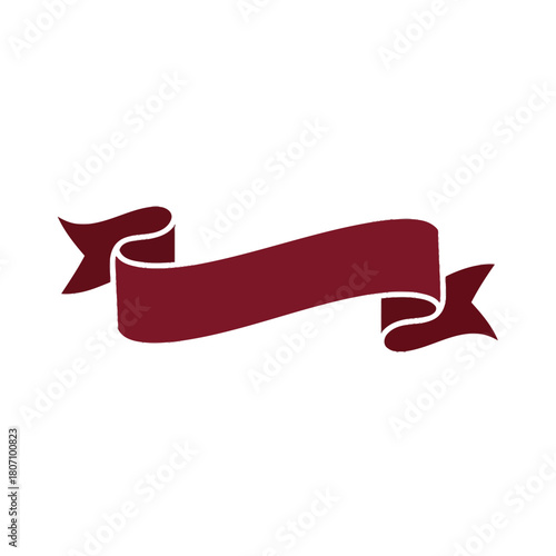 red ribbon on white background