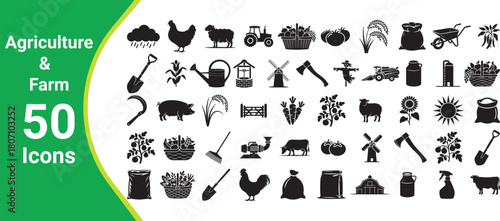 Agriculture & Farm Icon Set