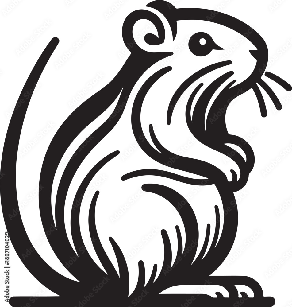 Obraz premium Rat icon isolated on white background. Vector illustration. Eps 10