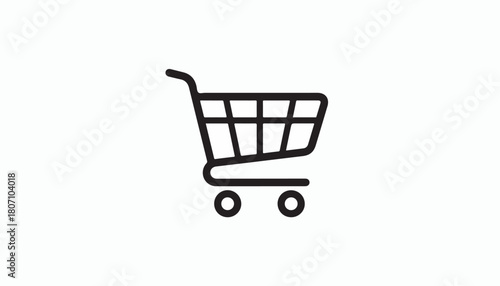 Shopping Cart Icon Ecommerce and Retail Symbol.