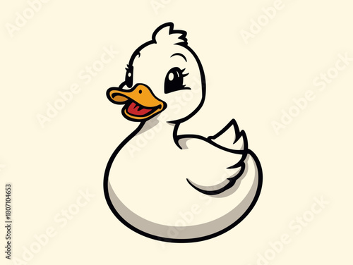 Cute Duck Cartoon Design Very Cool