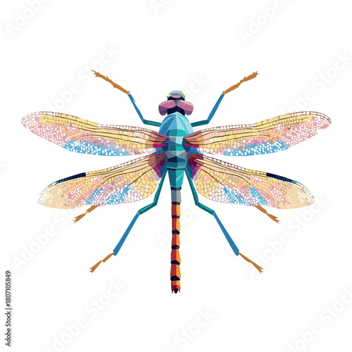 Retro 16-bit sprite of a dragon fly