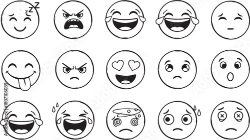 Set of hand drawn arrows in white background