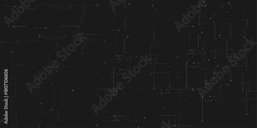 Dark black modern seamless abstract background with alpha channel and modern science and technology concept abstract circuit board design.