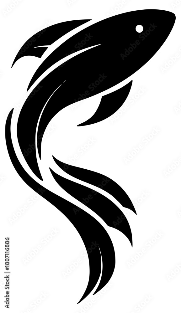 Obraz premium Stylized fish logo