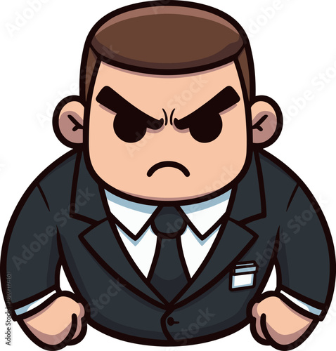 スーツのボディーガードのイラスト