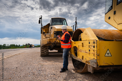 Portrait of a highway construction engineer.