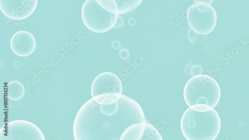 Animated Floating Bubbles on a Soothing Teal Background.