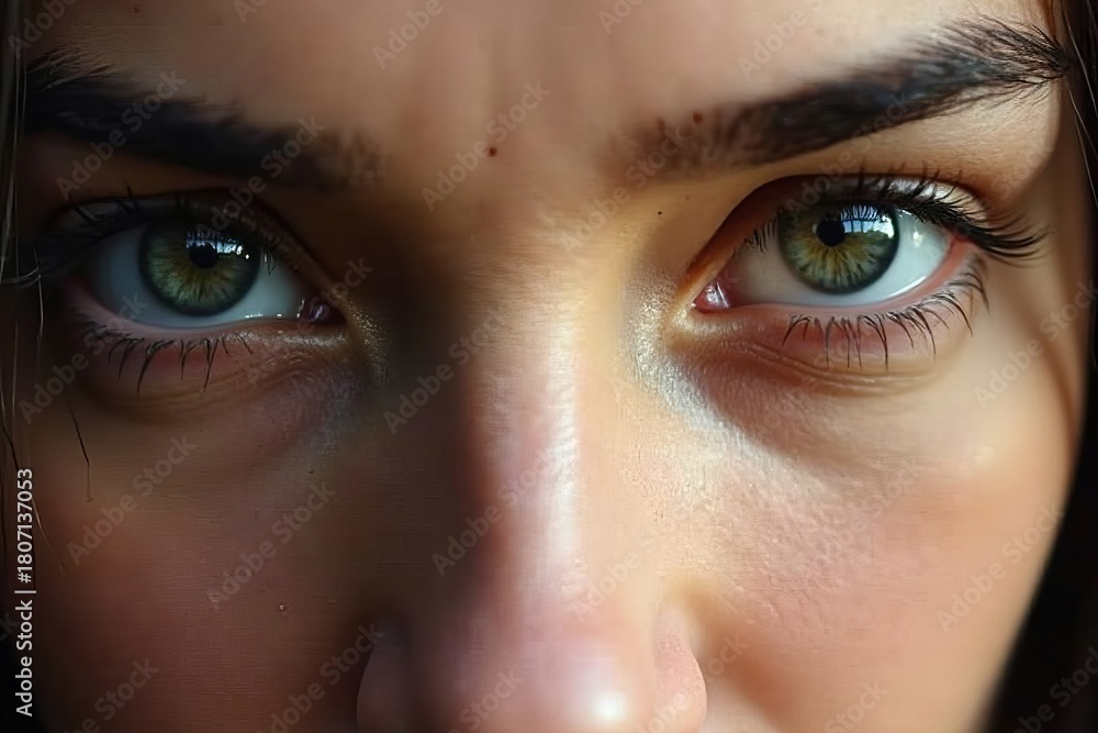 Fototapeta premium Capturing the Depth and Spirituality of an Individual Soul: A Close-Up Portrait of Eyes