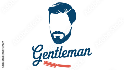 Gentleman barbershop logo design