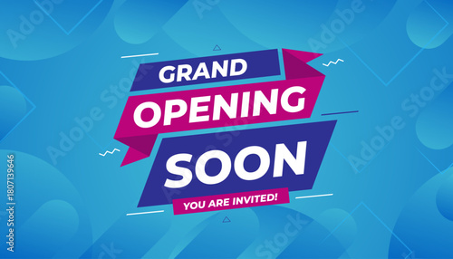 Opening Soon banner template vector design. Online shop opening background, Special Discount marketing poster design for web and Social. sale banner vector template Design.