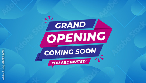 Opening Soon banner template vector design. Online shop opening background, Special Discount marketing poster design for web and Social. sale banner vector template Design.