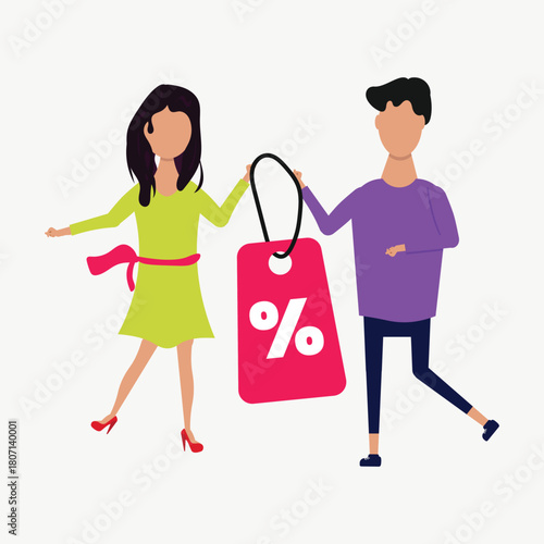 Black Friday Shopping Illustration