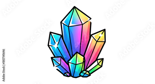 Colorful Crystal Illustration