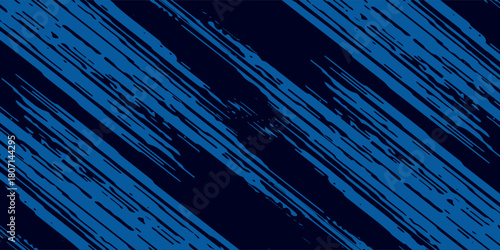 Modern abstract blue background with glowing geometric lines. Blue gradient hexagon shape design. Futuristic technology concept.