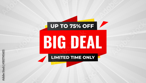 Big Deals Sale Banner Design Sale template. Best deal banner, Sales banner Vector design promotion for digital and print market