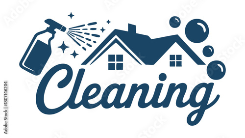 Home cleaning service logo design