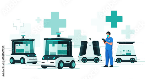 Automated medical delivery system with autonomous robots enhancing healthcare efficiency