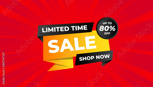 Sale banner template design vector illustration, Special offer sale tag, sale offer banner. Sale Discount template for marketing promotion, retail, store, shop, online store, or website.