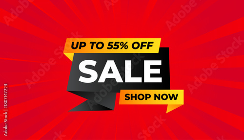 Sale banner template design vector illustration, Special offer sale tag, sale offer banner. Sale Discount template for marketing promotion, retail, store, shop, online store, or website.