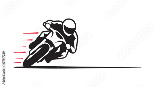 Motorcycle racer speed graphic