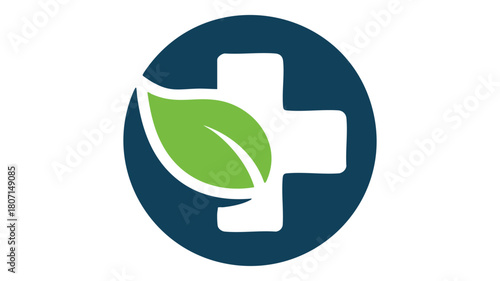 Natural health care symbol icon