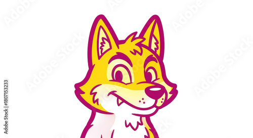 Cartoon wolf character illustration