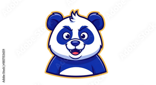 Cartoon Panda with Frown