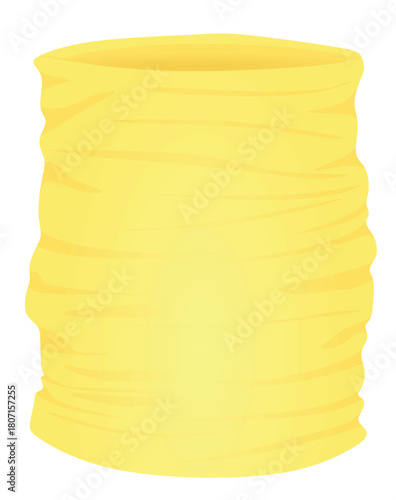 Yellow bandana scarf. vector illustration	

