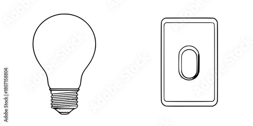 classic lightbulb modern world: Simplicity innovation collide. | Clean, isolated vector art for creative projects.
