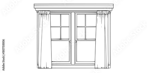 Timeless Architecture: Monochrome Tribute | Clean, isolated vector art for creative projects.