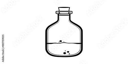 Timeless Alchemist's Secret Elixir | Clean, isolated vector art for creative projects.