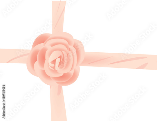 Pink ribbon isolated. vector illustration	