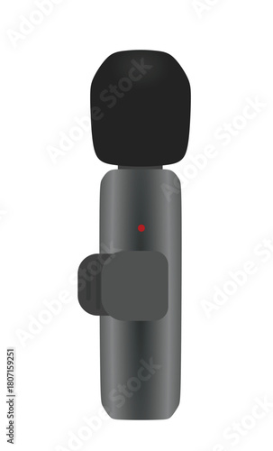Lavalier small microphone. vector illustration	
