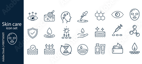 Skin care icon set