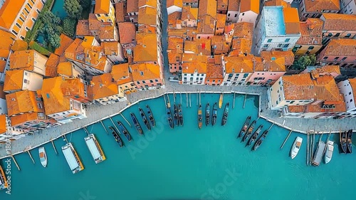 aerial drone footage of grand canal venice italy video	
