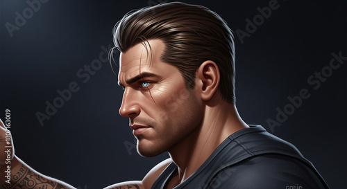 A man with visible tattoos on his arm, highlighting detailed artwork that represents his unique identity and style.