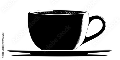 warm brew quiet solitude | Clean, isolated vector art for creative projects.