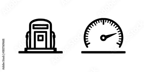 Fueling Journey: Iconic Symbol Road Travel | Clean, isolated vector art for creative projects.