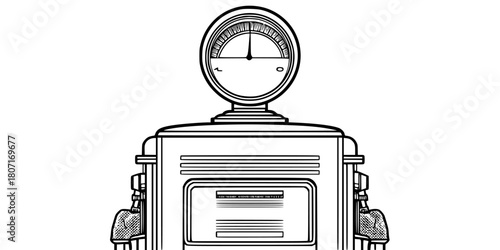 Futuristic Fuel Station Concept - Sleek Modern Design | Clean, isolated vector art for creative projects.