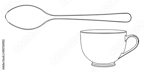 Timeless Elegance: Classic Dinner Spoon | Clean, isolated vector art for creative projects.