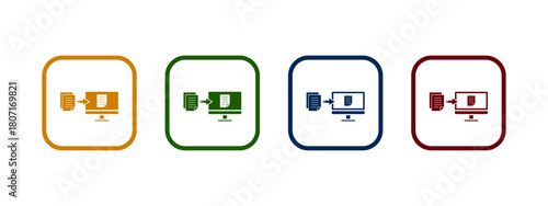digitization icon vector illustration. digitization in different color design.