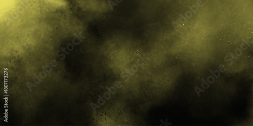Powder dust smoke on color background beige with grunge texture . Yellow Fog or smoke color isolated background for effect . Watercolor paper textured aquarelle canvas for modern creative design. 