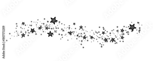 a swirling galaxy of grey stars on a white background