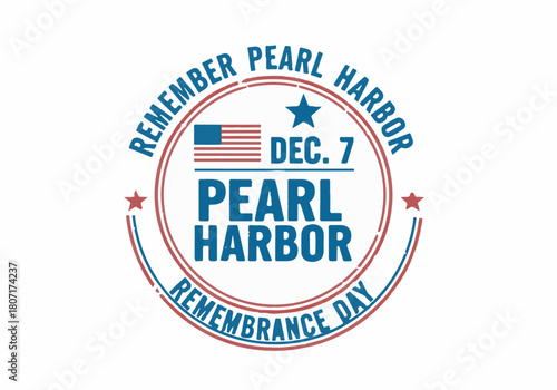 Pearl Harbor Remembrance Day Logo Vector Dec 7 Remember Pearl Harbor Banner Graphic Design