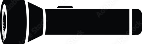 Flashlight icon illustration, light source symbol for emergency, camping, and search