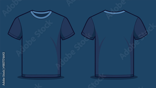 Vector illustration of a plain T-shirt template, ideal for showcasing designs or branding concepts..eps