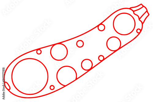A black and white outline of a pod with polka dots, black, cheese, dot, icon, illustration, outline, polka dot, rocket, against transparent background