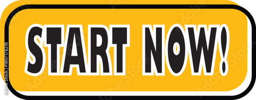 Start Now! Graphic Button Bold Invitation to Begin Immediately with Modern Appeal